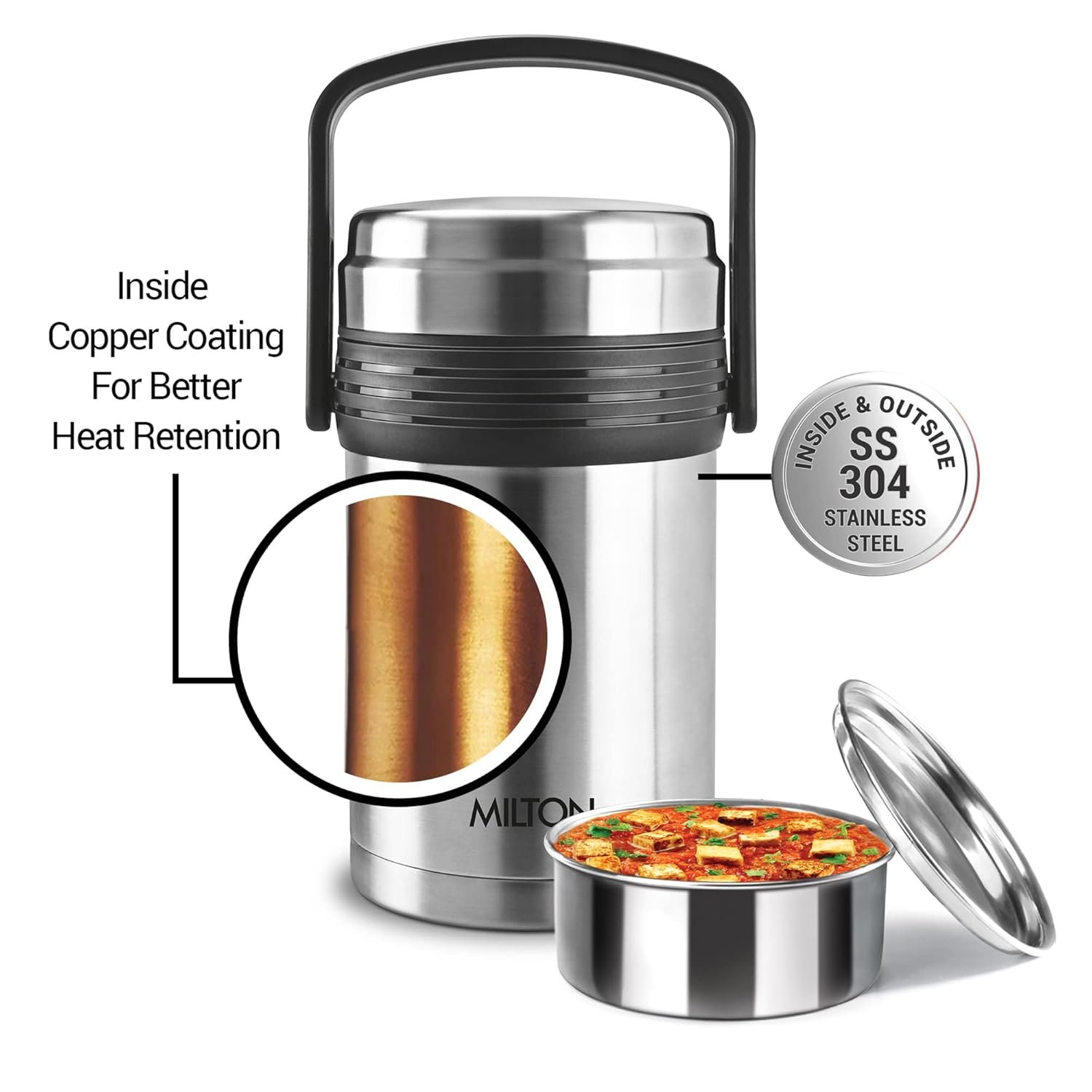 Galore Thermosteel SS Tiffin 3 Container - Image 3