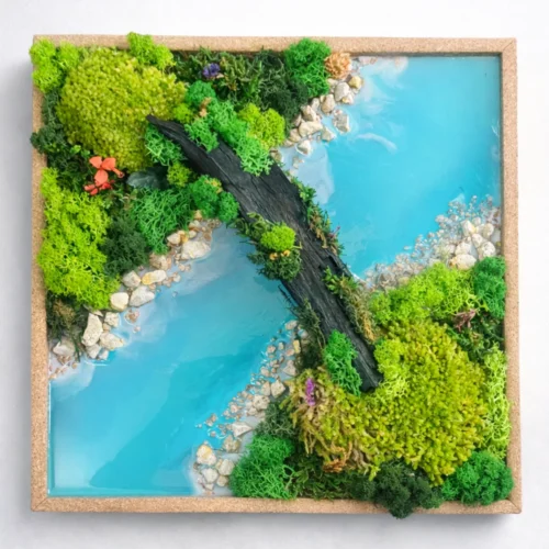 hero (34) Forest Aqua Cork Frame 12" - Bridge