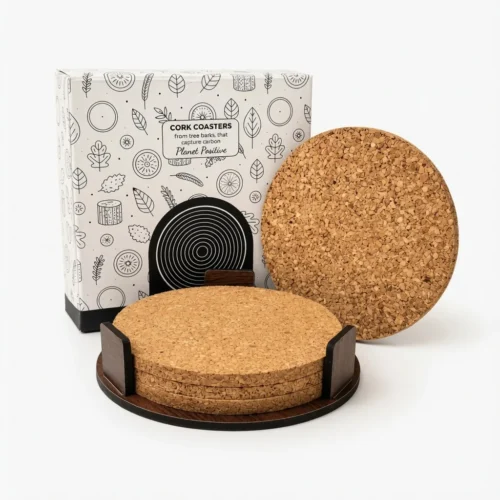 image-2 (2) 4 Cork Coasters With MDF Holder