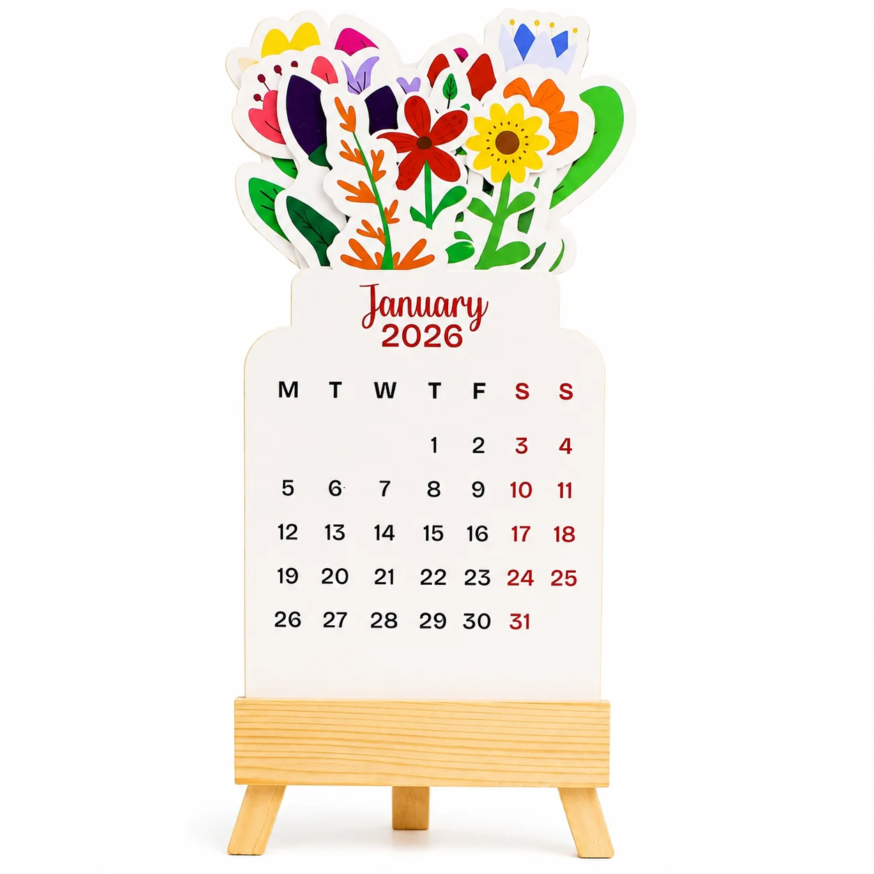 Floral Bouquet Calendar (wood) - Image 2