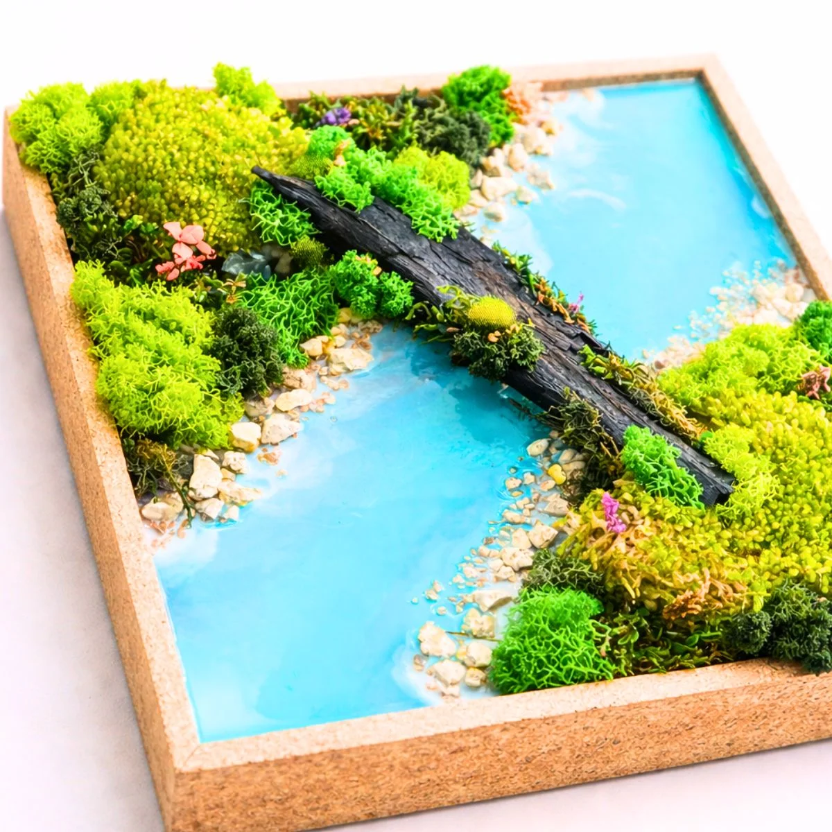Forest Aqua Cork Frame 12" - Bridge - Image 2