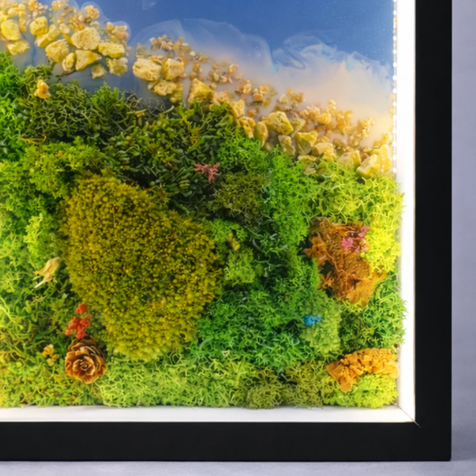 Forest Aqua Covered Lit Frame: 12" X 18" - Ocean - Image 3