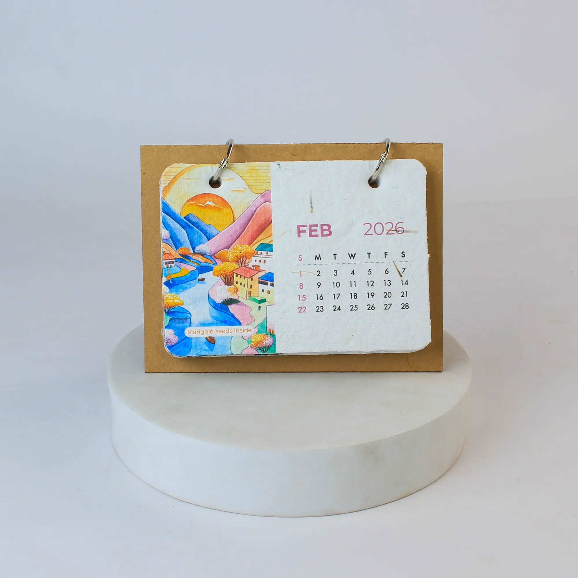 Bloom Desk Calendar - Classic | B7 Portrait - Image 2