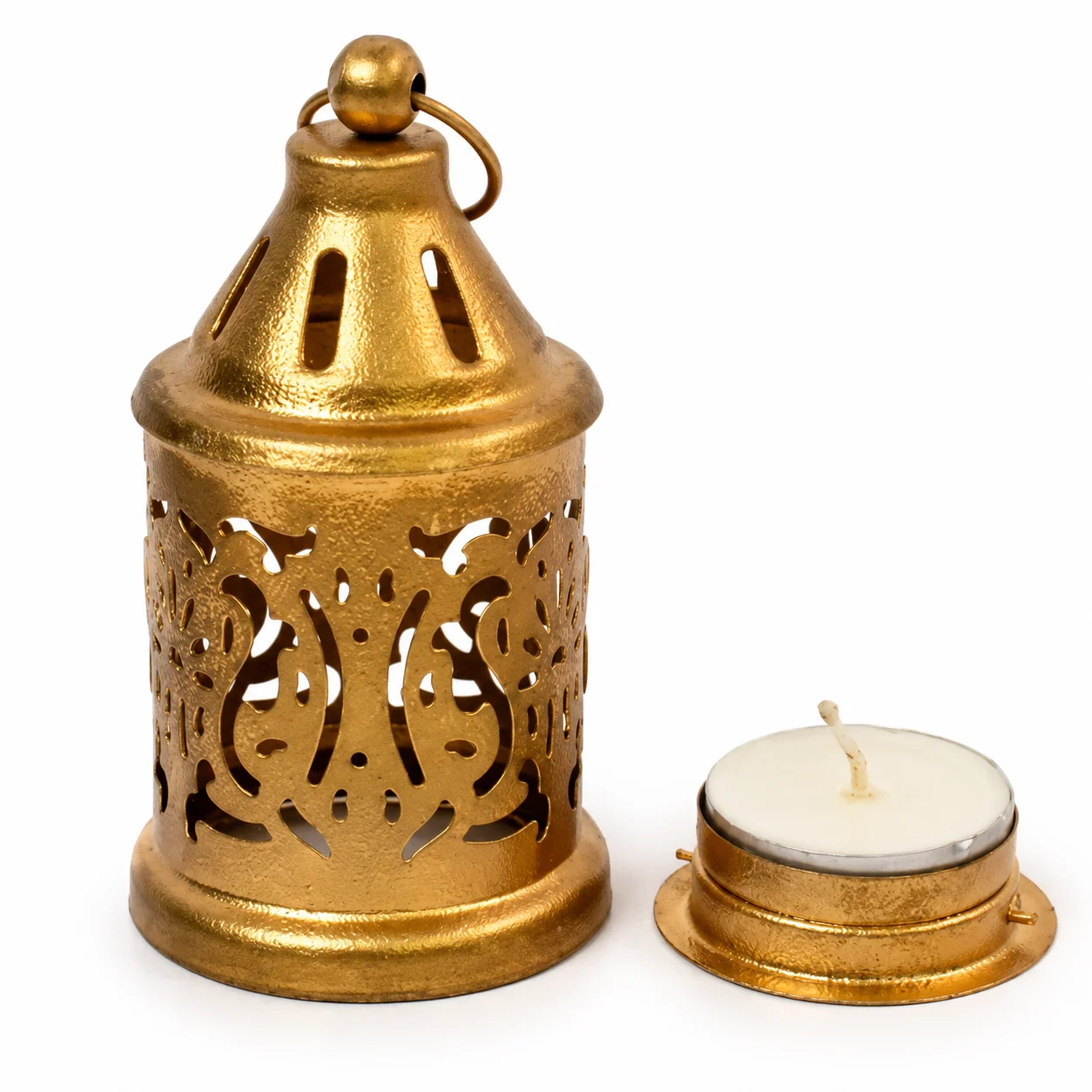 Metallic Tea Light Lantern - Image 2