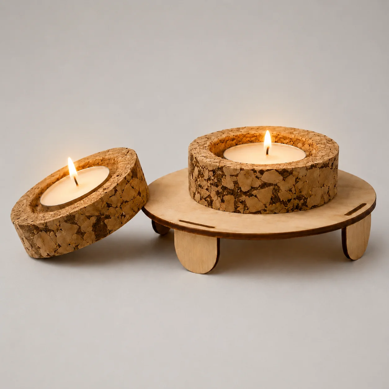 Floating Cork Diya (Set of 2) - Image 2