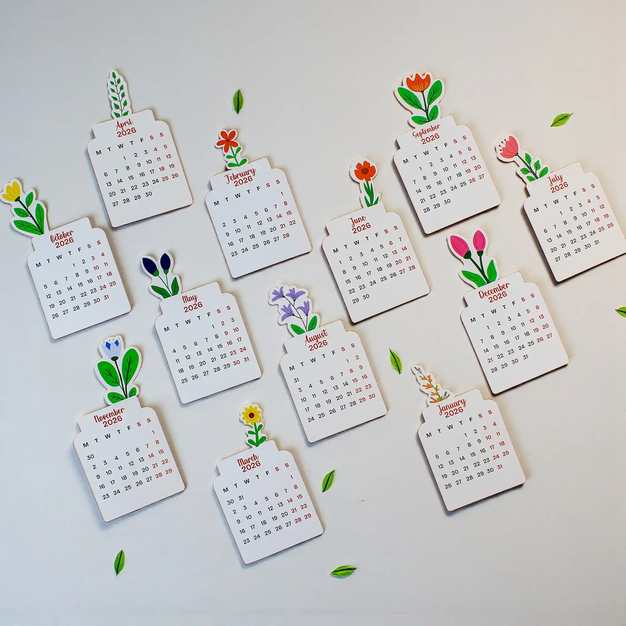 Floral Bouquet Calendar (wood) - Image 3