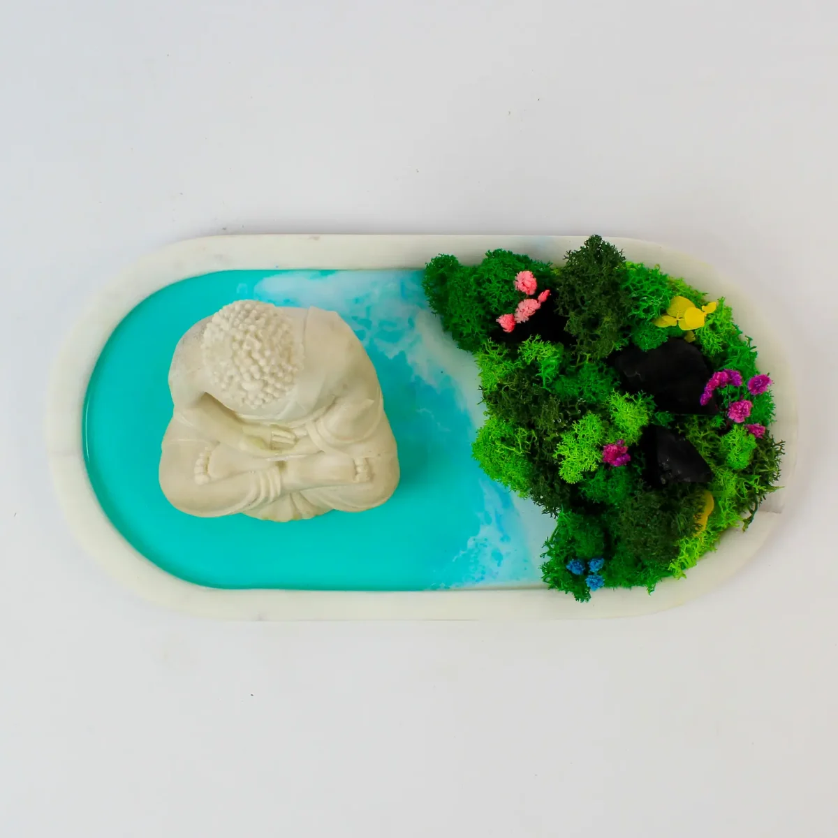 Forest Aqua Marble Oval-Buddha - Image 4